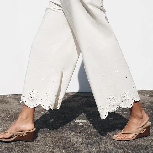Women'S Faux Wooden Wedge Clogs Flip Flops Round Clie Toe Slip-On Comfort Foam & LiteSole Technology Block Heel Retro Thong Slide Sandal For Dress Causal work in Kuwait