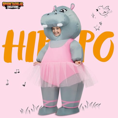 أزياء Spooktacular Creations للأطفال قابلة للنفخ، زي فرس النهر الراقص لكامل الجسم قابل للنفخ، بدلات فرس النهر المنفجرة لحفلات الهالوين التنكرية in Saudi Arabia