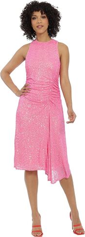 Maggy London Women's Sleeveless Dress with Ruched Waist and Asymmetric Hem Skirt Drape in Saudi Arabia
