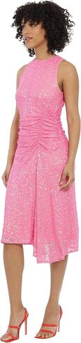 Maggy London Women's Sleeveless Dress with Ruched Waist and Asymmetric Hem Skirt Drape in Saudi Arabia