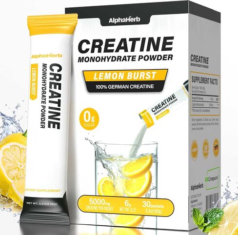 Creatine Monohydrate Powder – Creapure® German-Sourced, Mixed Berry Flavour, 30 Stick Creatine Packs, 5000mg Each | No Sugar, No Fillers, Gluten-Free in Saudi Arabia
