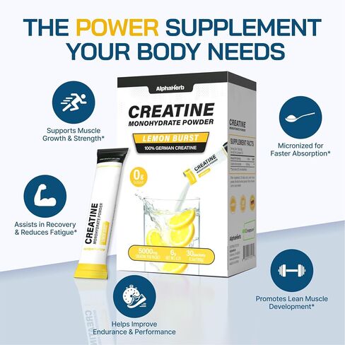 Creatine Monohydrate Powder – Creapure® German-Sourced, Mixed Berry Flavour, 30 Stick Creatine Packs, 5000mg Each | No Sugar, No Fillers, Gluten-Free in Saudi Arabia
