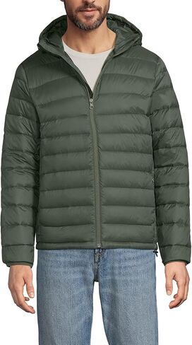 Lands' End Men's Wanderweight Ultralight Packable Hooded Down Jacket in Saudi Arabia