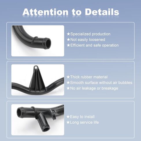 JDMON Coolant Water Hose Pipe Compatible with Audi A3 TTS TT Quattro Q3 S3, Volkswagen Alltrack Arteon Golf R GTI Jetta GLI SportWagen Tiguan 2015-2024 Replaces 5Q0121070AB 5Q0121070BR in Saudi Arabia