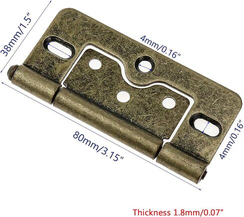 LC LICTOP 3 Inches Non-Mortise Door Hinges Black Butterfly Door Hinges 6pcs in Kuwait