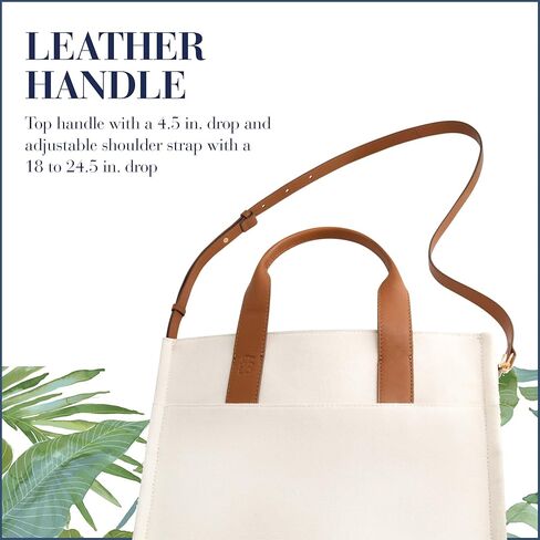 حقيبة يد نسائية من Tommy Bahama، حقيبة يد متوسطة الحجم للسفر مع حزام كتف قابل للتعديل وزخرفة جلدية in Kuwait