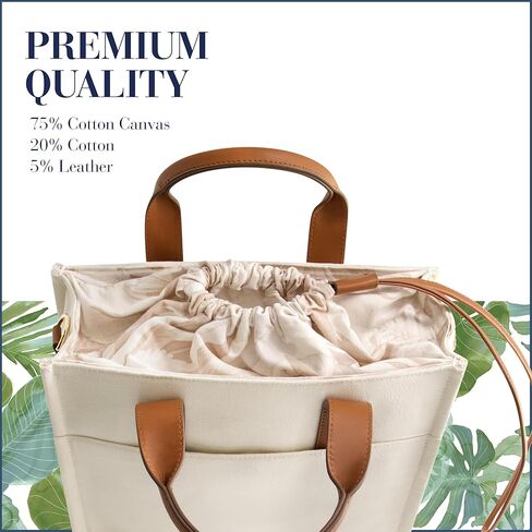 حقيبة يد نسائية من Tommy Bahama، حقيبة يد متوسطة الحجم للسفر مع حزام كتف قابل للتعديل وزخرفة جلدية in Kuwait