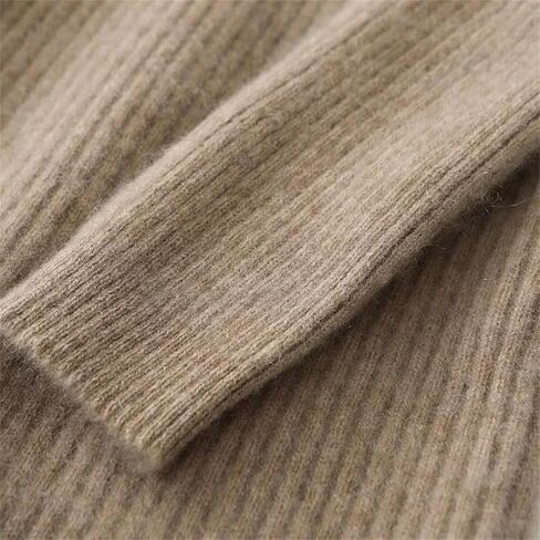 Women's V-Neck Cashmere Sweater Dress Winter Fit-Flare A-Line Knitted Dresses Office in Saudi Arabia