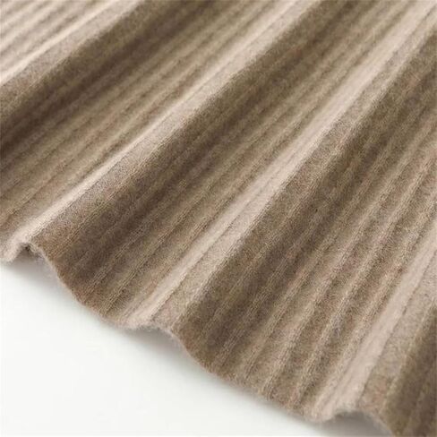 Women's V-Neck Cashmere Sweater Dress Winter Fit-Flare A-Line Knitted Dresses Office in Saudi Arabia