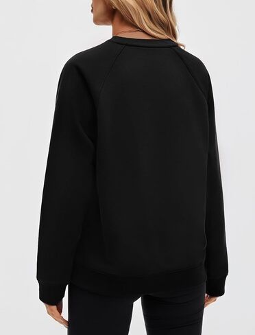 Cotton Crewneck Sweatshirts Women Solid Oversized Casual Raglan Sleeve Tops Comfy Fall Fashion Winter Clothes 2025 in Kuwait