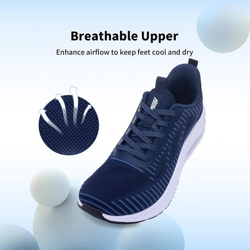 GOOBON Men's Wide Toe Box Walking Shoes with Arch Support Orthotic Tennis Sneakers for Plantar Fasciitis Bunions Flat Feet in Saudi Arabia