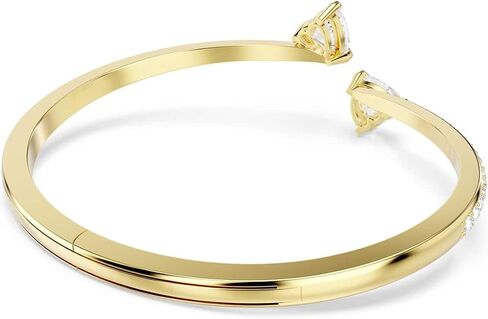 Swarovski Mesmera bangle, Heart, White, Gold-tone finish in Saudi Arabia