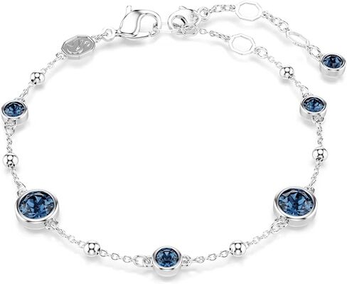 Swarovski Imber bracelet, Round cut, Blue, Rhodium plated in Saudi Arabia