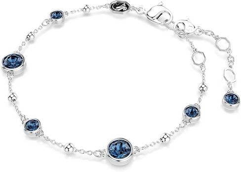 Swarovski Imber bracelet, Round cut, Blue, Rhodium plated in Saudi Arabia