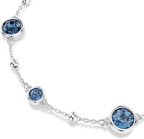 Swarovski Imber bracelet, Round cut, Blue, Rhodium plated in Saudi Arabia