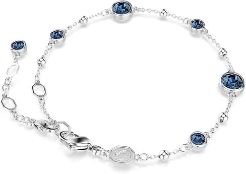 Swarovski Imber bracelet, Round cut, Blue, Rhodium plated in Saudi Arabia