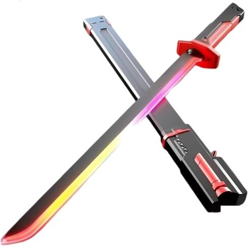 Lightsaber 7 Color Flowing Light, with Sound Effects Light Saber, Led Sword with Smoke and Sparks, for 3+ Years Old Toy Lightsaber for Kids Red in Saudi Arabia
