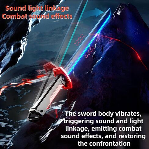 Lightsaber 7 Color Flowing Light, with Sound Effects Light Saber, Led Sword with Smoke and Sparks, for 3+ Years Old Toy Lightsaber for Kids Red in Saudi Arabia