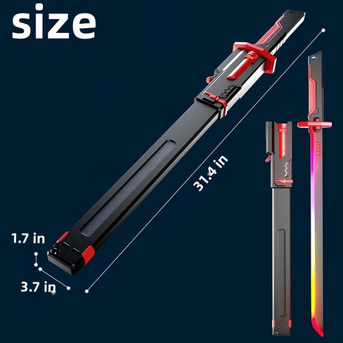 Lightsaber 7 Color Flowing Light, with Sound Effects Light Saber, Led Sword with Smoke and Sparks, for 3+ Years Old Toy Lightsaber for Kids Red in Saudi Arabia