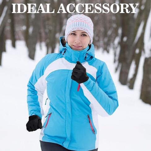 2 Pairs Winter Gloves Touchscreen Waterproof Thermal Warm Cold Weather Running Driving Hiking for Men Women in Kuwait