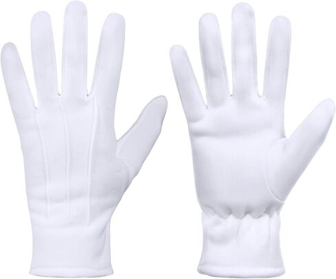 JISEN Men Formal Tuxedo Honor Guard Parade Winter Wind-Resistant Gloves in Saudi Arabia
