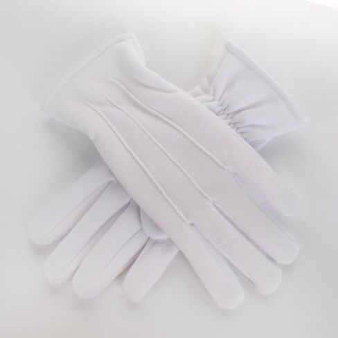 JISEN Men Formal Tuxedo Honor Guard Parade Winter Wind-Resistant Gloves in Saudi Arabia