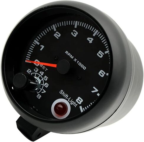 Unifizz Automotive Replacement Tachometers 0-8000RPM Blue Light RPM Tachometer Gauge for 1 2 3 4 5 6 7 8 Cylinder Gasoline Vehicles 1-2 Cylinder New Motorcycles 3.75" 12V in Saudi Arabia