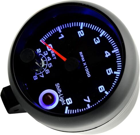 Unifizz Automotive Replacement Tachometers 0-8000RPM Blue Light RPM Tachometer Gauge for 1 2 3 4 5 6 7 8 Cylinder Gasoline Vehicles 1-2 Cylinder New Motorcycles 3.75" 12V in Saudi Arabia