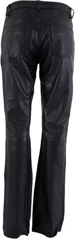 Milwaukee Leather LKM5719 Women's Black Premium Buffalo Leather Motorcycle Rider Casual Fashion Pants in Saudi Arabia