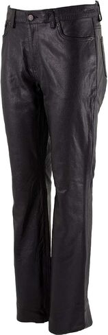 Milwaukee Leather LKM5719 Women's Black Premium Buffalo Leather Motorcycle Rider Casual Fashion Pants in Saudi Arabia