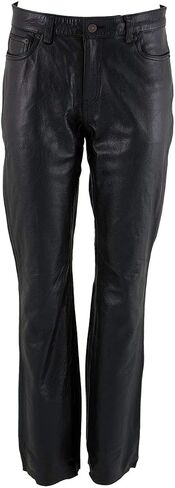 Milwaukee Leather LKM5719 Women's Black Premium Buffalo Leather Motorcycle Rider Casual Fashion Pants in Saudi Arabia