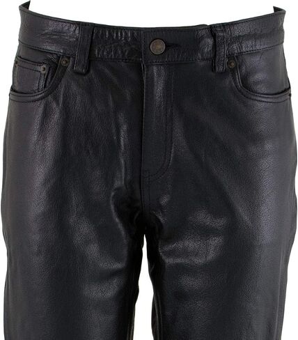 Milwaukee Leather LKM5719 Women's Black Premium Buffalo Leather Motorcycle Rider Casual Fashion Pants in Saudi Arabia