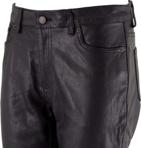 Milwaukee Leather LKM5719 Women's Black Premium Buffalo Leather Motorcycle Rider Casual Fashion Pants in Saudi Arabia
