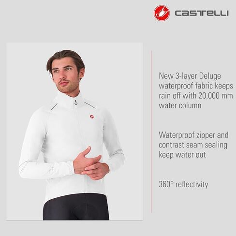 CASTELLI Men’s Emergency 3 Rain Jacket, Waterproof Protective Cycling Apparel, 360 Reflectivity for Commuting & Road Cycling in Saudi Arabia