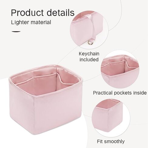 Organizer Insert for Chanel Duma Bags, Sliky Purse Inserts for Chanel Duma Backpack, Exclusively for 22A/22C/23C/24P Duma Small (Small, Pink) in Saudi Arabia