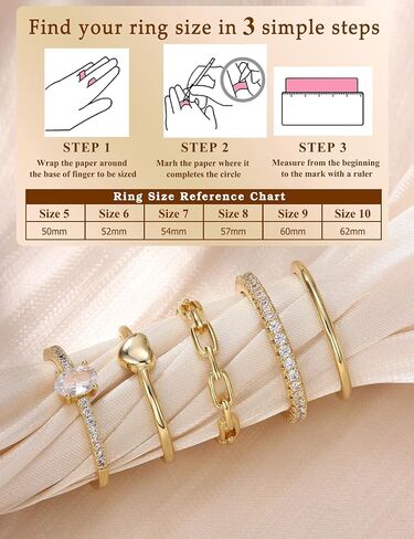 FIASASO 5Pcs Stackable Rings for Women 14K Gold Plated Non Tarnish Dainty Cubic Zirconia Waterproof Stacking Rings Silver Minimalist Band Ring Stacks for Women Trendy No Tarnish Thin Fashion Thumb Ring Size 5 6 7 8 9 10 in Saudi Arabia