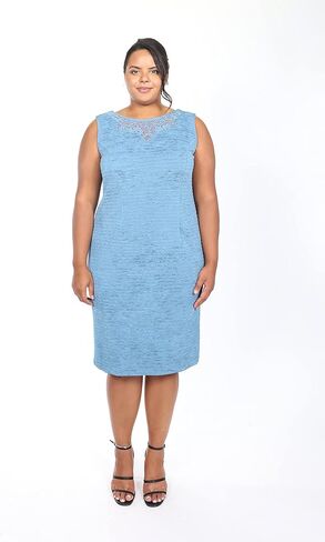 Maya Brooke Women's Plus Size Lace Jacket and Solid Dress in Kuwait