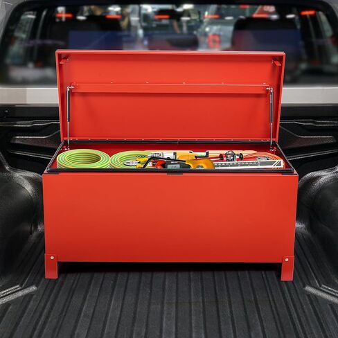 Jobsite Box, Jobsite Chest Tool Storage Cabinet Industrial Grade, Aluminum, Burgundy Red, 36x15 Inch in Saudi Arabia