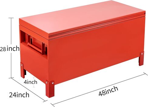 Jobsite Box, Jobsite Chest Tool Storage Cabinet Industrial Grade, Aluminum, Burgundy Red, 36x15 Inch in Saudi Arabia