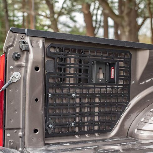 نظام لوحة MOLLE لرف السرير من شركة BuildRight Industries | لفورد F-250، F-350، F-450 (2017-2024)، صنع في الولايات المتحدة الأمريكية، فولاذ شديد التحمل، المجموعة الأصلية المكونة من 4 قطع 2017-2024 (بدون قوة احترافية) in Kuwait