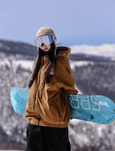 GSOU SNOW رجالي فضفاض سترة تزلج وسراويل مجموعة معطف الثلج المغسول مقاوم للماء تزلج سنوسويت يندبروف معزول مقنعين لفصل الشتاء in Kuwait