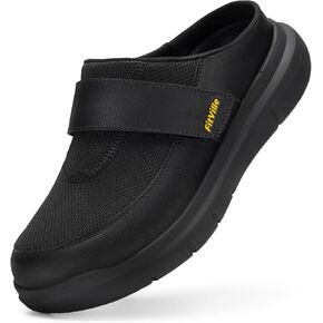 FitVille Diabetic Slippers for Men Slip-On Wide Mens Mules for Swollen Feet Adjustable Wide Clogs for Men Indoors Walking Shoes for Plantar Fasciitis in Saudi Arabia