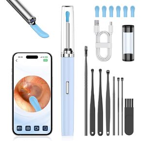 كاميرا أداة إزالة شمع الأذن، منظف الأذن مع 6 مصابيح LED ونصائح بديلة، طقم تنظيف الأذن HD 1080P مع منظار الأذن in Kuwait