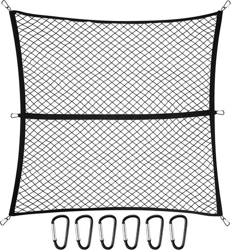 Cargo Net for Pickup Truck Bed for Ford Maverick Ranger Hybrid, XL, XLT, Lariat 2000-2025 2026 Accessories Mesh Organizer Stretchable 4'x4' to 7'x7' Netting Highly Elastic in Saudi Arabia
