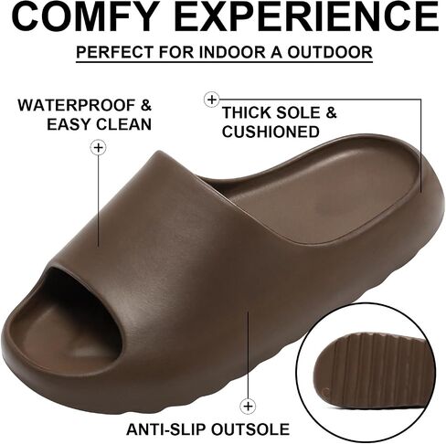 Cloud Slides Unisex, Platform Pillow Slippers Women, Sandals Men With Thick EVA Sole, Lightweight Soft Open Toe Shower Shoes Indoor Outdoor in Saudi Arabia