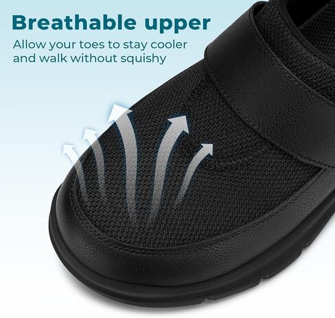 FitVille Diabetic Slippers for Men Slip-On Wide Mens Mules for Swollen Feet Adjustable Wide Clogs for Men Indoors Walking Shoes for Plantar Fasciitis in Saudi Arabia