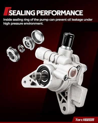 Torchbeam Power Steering Pump, with Reservoir, Compatible with 1995-2004 Tacoma 3.4L, 1996-2002 4Runner, Replace 21-5229, 215229, 3073, 4432004050, Power Assist Pump in Kuwait