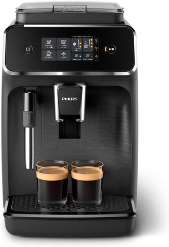 PHILIPS 2200 Series Fully Automatic Espresso Machine, Classic Milk Frother, 2 Coffee Varieties, Intuitive Touch Display, 100% Ceramic Grinder, AquaClean Filter, Aroma Seal, Black (EP2220/14) in Saudi Arabia