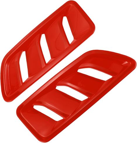 1 Pair Car Front Hood Air Outlet Vent Cover Trim for Jeep Wrangler JL JLU Gladiator 2018-2024 Hood Engine Bonnet Air Vent Outlet Cover Bezels ABS Red in Saudi Arabia