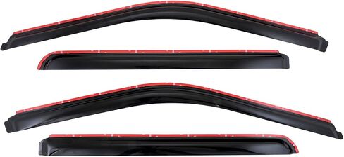 Window Vents Fits Ford F-250 Super Duty Crew Cab 2017-2025 in-Channel Smoked Rainguards 4-Piece Low Profile Acrylic Set TrailFX 4381IC in Saudi Arabia